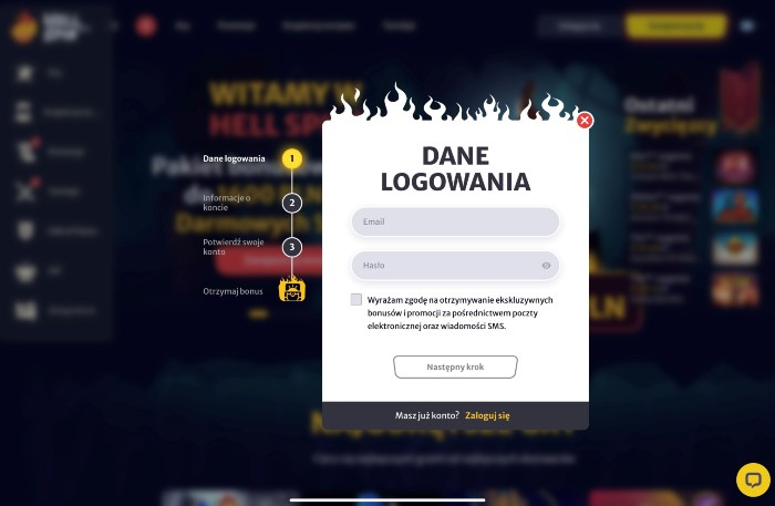 Jak otworzyć konto w kasynie online HellSpin